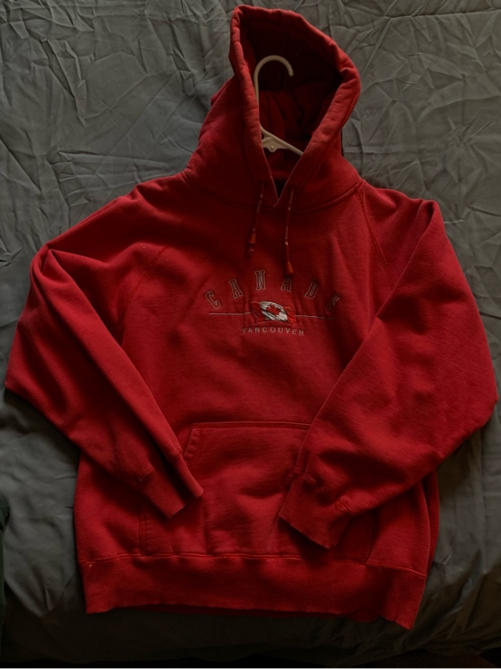 Canada Vancouver Red Hooded Sweatshirt
